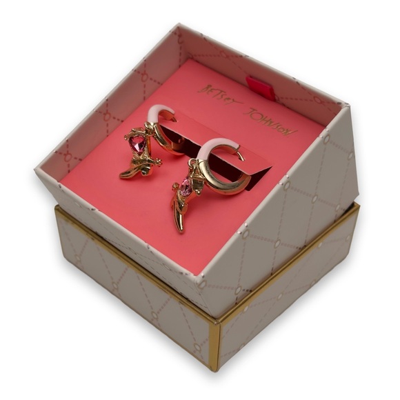 Betsy Johnson Cowboy Boot Pierced Earrings - Picture 2 of 6